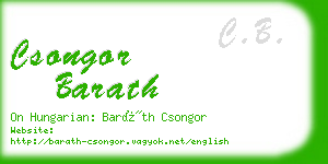 csongor barath business card